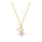 J Goodin Cubic Zirconia Classic Fashion Style Purple Flower Drop Pendant
