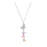 J Goodin Cubic Zirconia Fashion Contemporary Style Silvertone Multi-butterfly Pendant