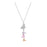 J Goodin Cubic Zirconia Fashion Contemporary Style Silvertone Multi-butterfly Pendant