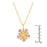 J Goodin Cubic Zirconia Floral Fashion Style Goldtone Multi-floral Pendant