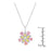 J Goodin Cubic Zirconia Floral Fashion Style Silvertone Multi-floral Pendant