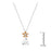 J Goodin Cubic Zirconia Floral Fashion Style Silvertone Trillion Floral Pendant For Women