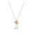 J Goodin Cubic Zirconia Floral Fashion Style Silvertone Trillion Floral Pendant For Women