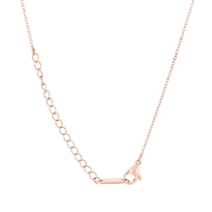 J Goodin Trendy Women Jewelry Elaina Rose Gold Stainless Steel N Initial Necklace