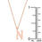 J Goodin Trendy Women Jewelry Elaina Rose Gold Stainless Steel N Initial Necklace