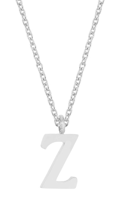 J Goodin Trendy Women Jewelry Elaina White Gold Rhodium Stainless Steel Z Initial Necklace