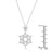 J Goodin Stella 0.3ct Cz White Gold Rhodium Star Drop Necklace