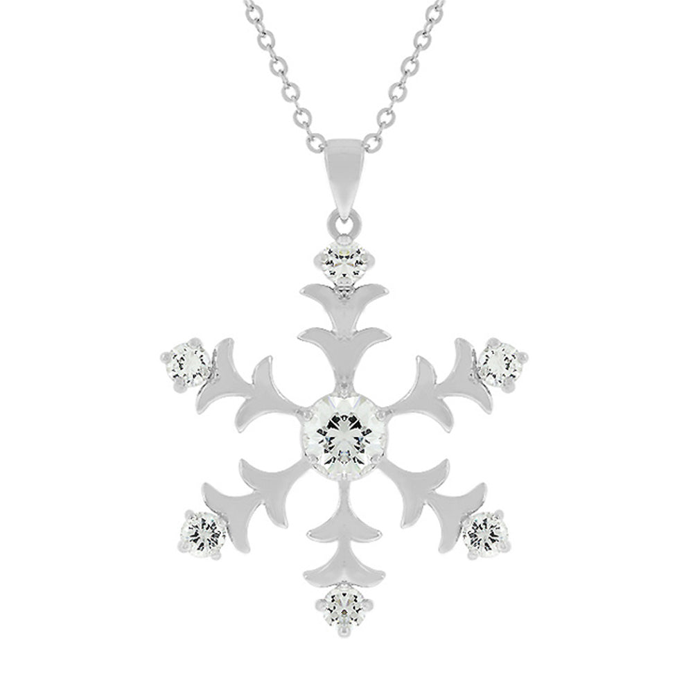 Silvertone Snowflake Pendant