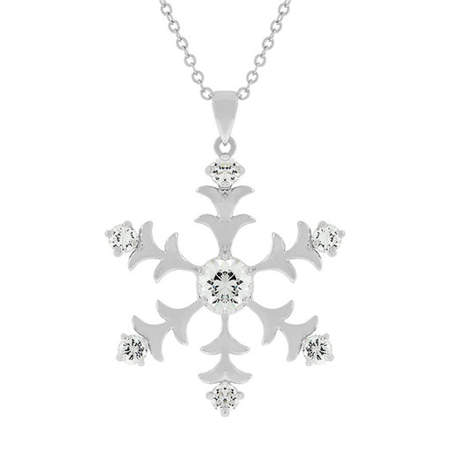 Silvertone Snowflake Pendant