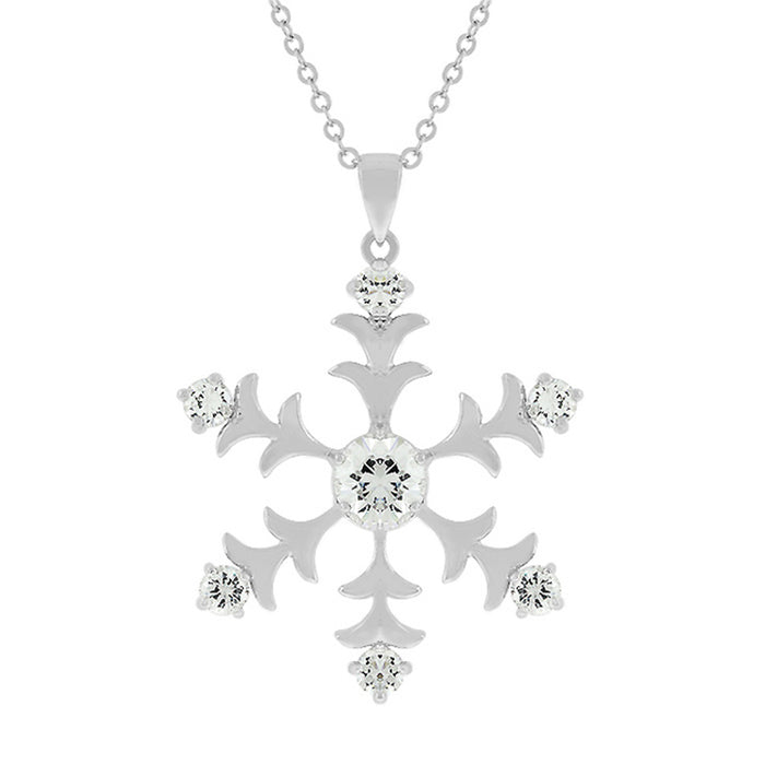 Silvertone Snowflake Pendant