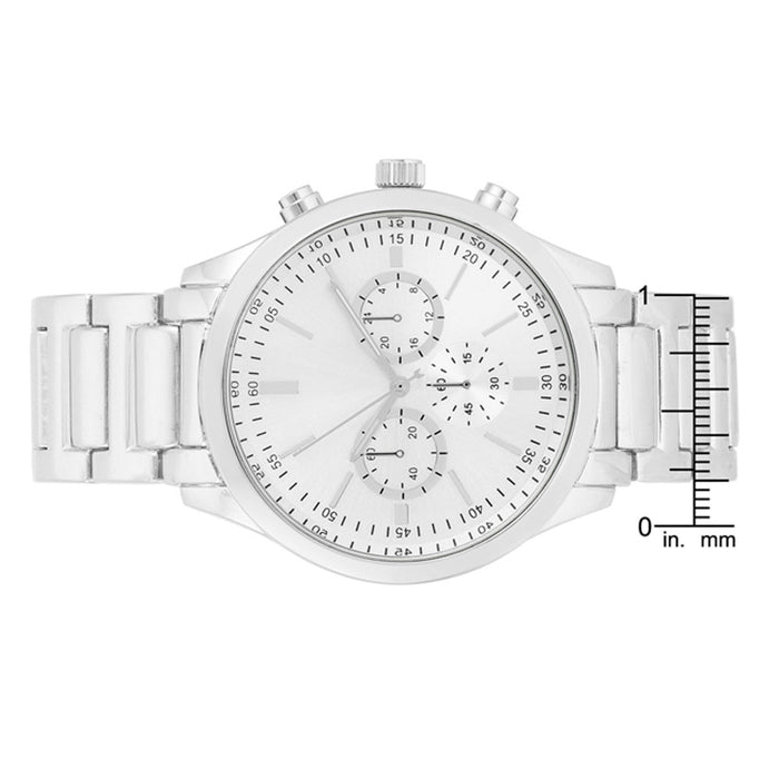 J Goodin Women's Chronograph Stainless Steel Silvertone Metal Watch