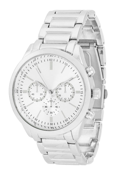 J Goodin Women's Chronograph Stainless Steel Silvertone Metal Watch