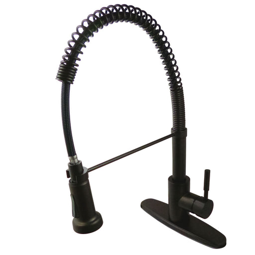 Kingston Brass Gsw8885dl Concord Pull Down Kitchen With Deck Plate, Oil Rubbed Bronze - Oil Rubbed Bronze