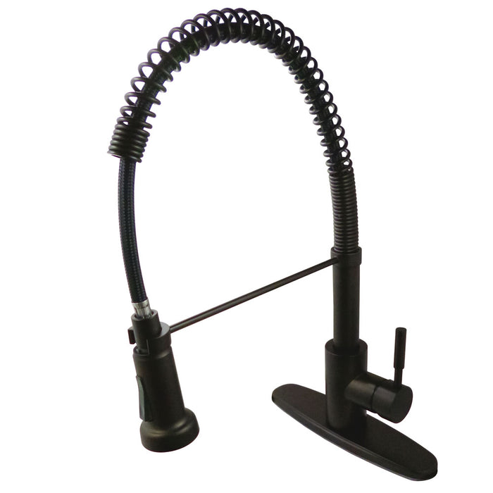 Kingston Brass Gsw8885dl Concord Pull Down Kitchen With Deck Plate, Oil Rubbed Bronze - Oil Rubbed Bronze