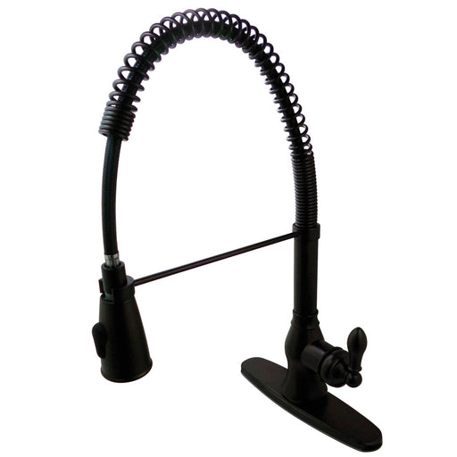 Kingston Brass Gsw8895acl American Classic American Classic Pull Down Kitchen Faucet With Deck Plate, Oil Rubbed Bronze - Oil Rubbed Bronze