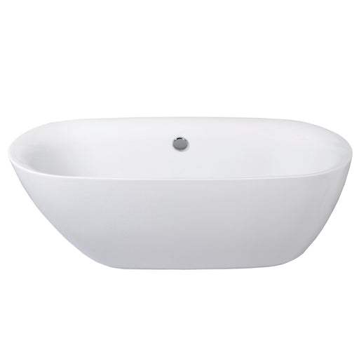 Kingston Brass Aqua Eden 67" Contemporary Freestanding Acrylic Bathtub - White