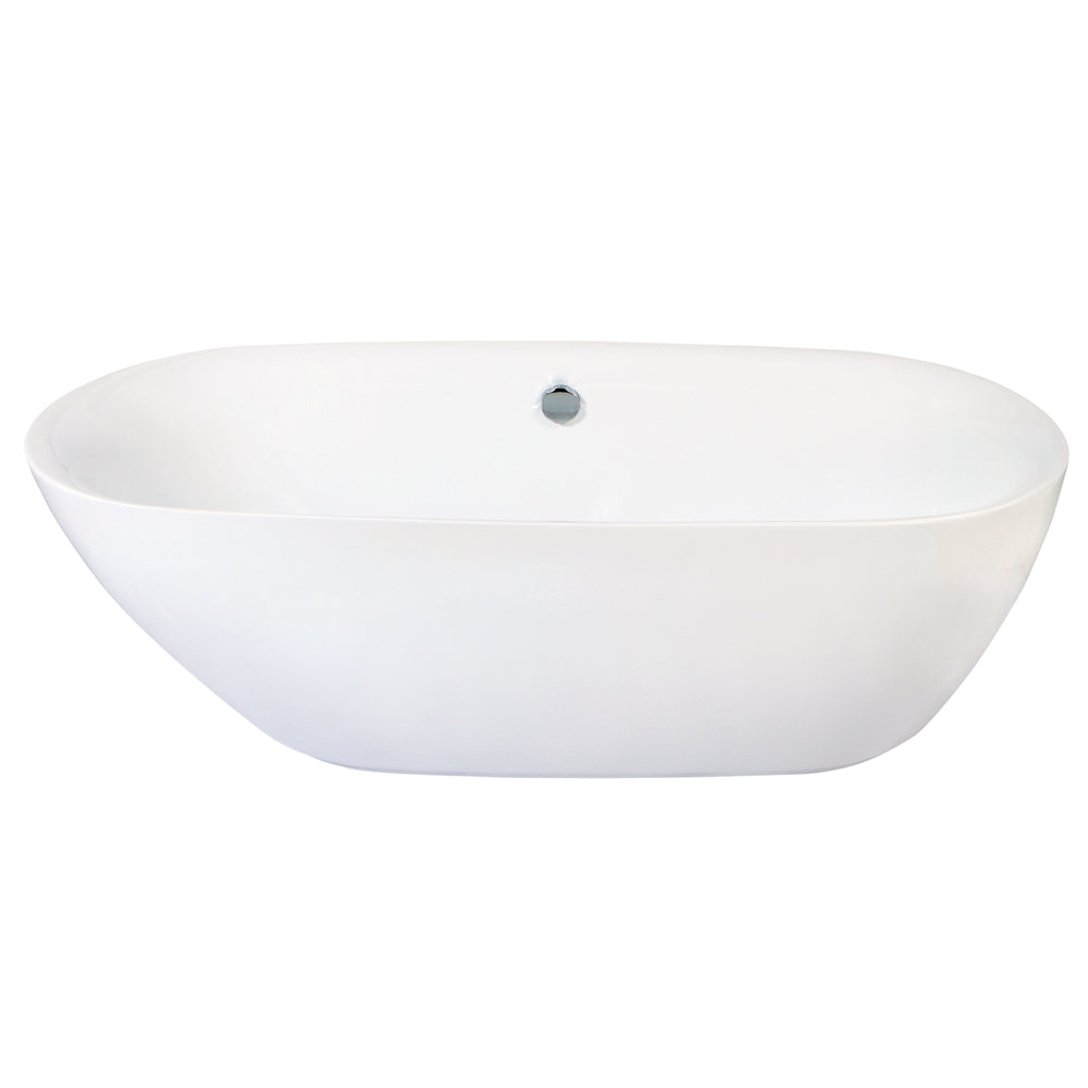 Kingston Brass Aqua Eden 71" Contemporary Freestanding Acrylic Bathtub - White