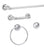 INFINITY 4 PIECE BATH SET-POLISHED CHROME