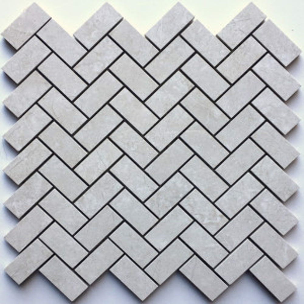 Gray Majestic Pearl Herringbone Polished Porcelain Backsplash Tile $5.55 /sq.ft