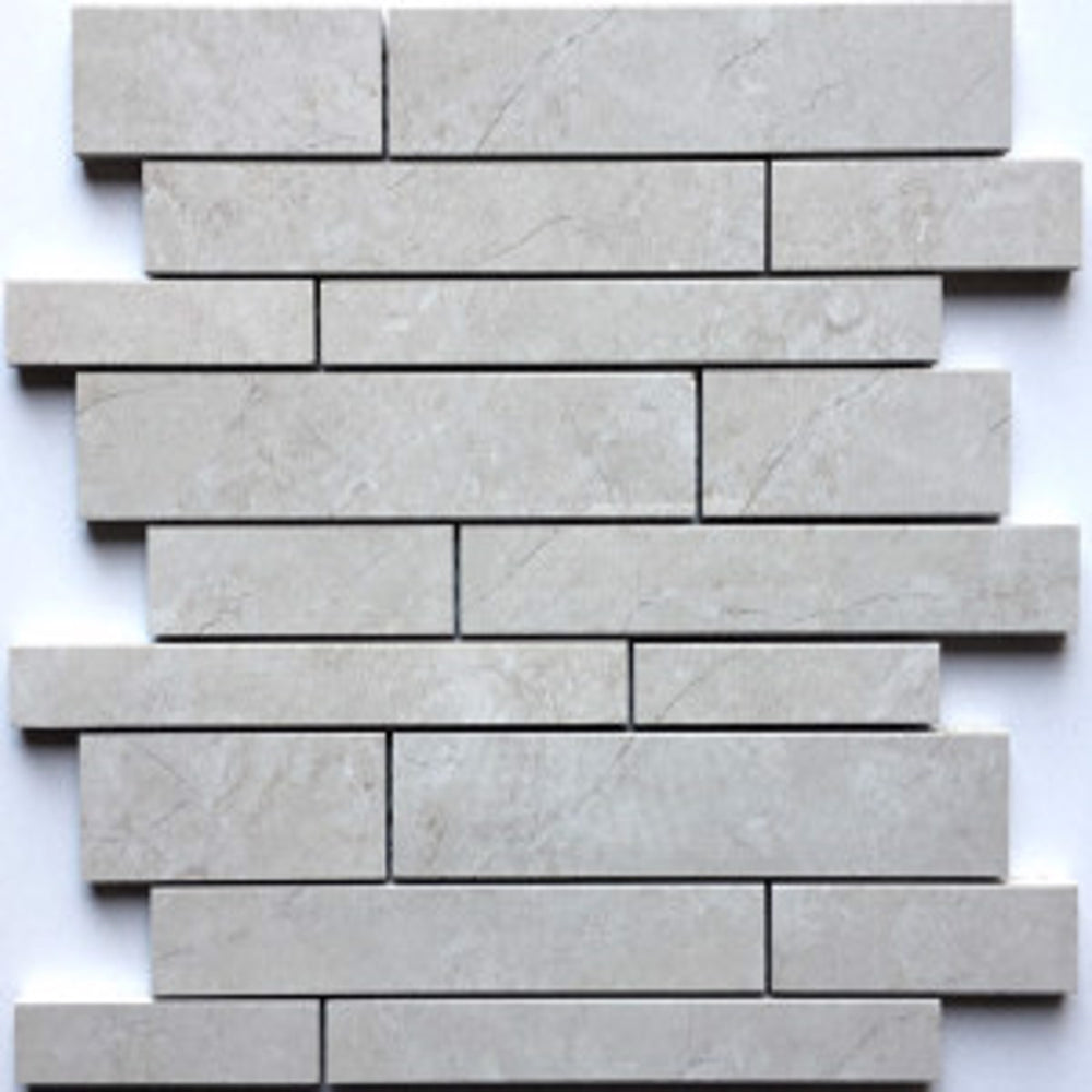 Majestic Pearl Polished Random Strips Mosaic Porcelain Tile (12"x13") $5.55 /sq.ft