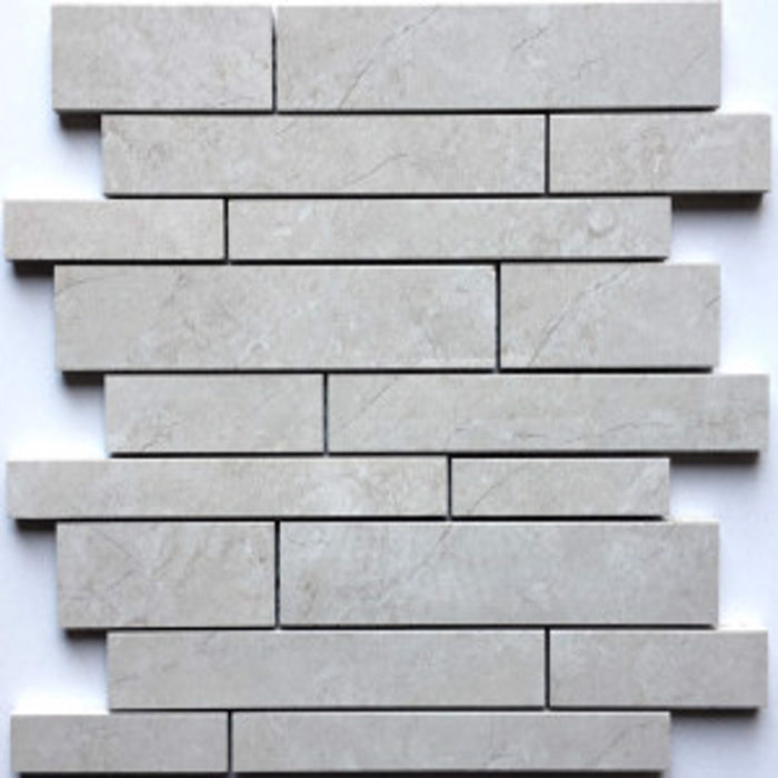 Majestic Pearl Polished Random Strips Mosaic Porcelain Tile (12"x13") $5.55 /sq.ft