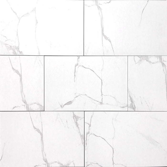 12x24 Gray White Matt Monarch Floor & Wall Porcelain Tile $2.85 /sq.ft