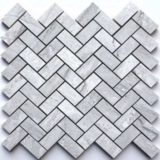 Norway Ice Tru-Stone Herringbone Mosaic Porcelain Tile (1"x2") $5.55 /sq.ft