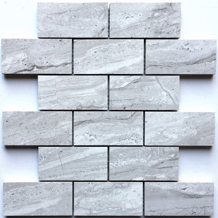 Norway Ice Tru-Stone Mosaic Porcelain Tile (2"x4") $5.56 /sq.ft