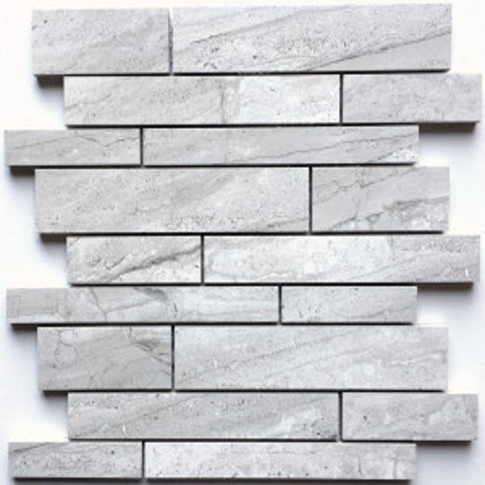 Norway Ice Tru-Stone Polished Random Strips Mosaic Porcelain Tile (12"x13") $5.55 /sq.ft