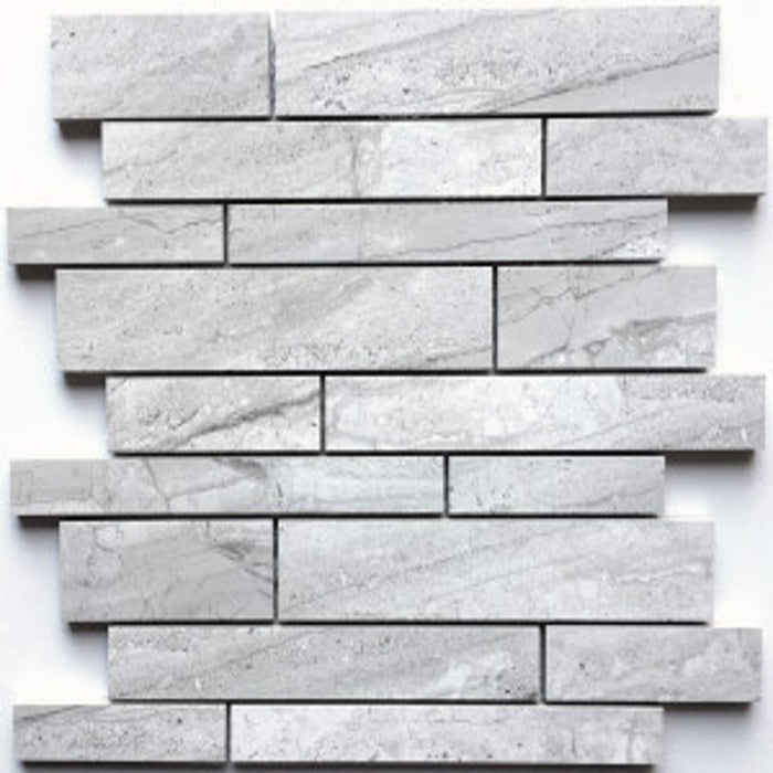 Norway Ice Tru-Stone Polished Random Strips Mosaic Porcelain Tile (12"x13") $5.55 /sq.ft
