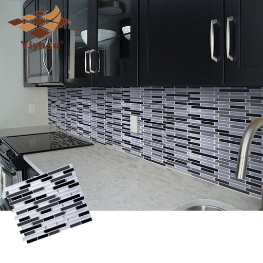 Mosaic Self Adhesive Tile Backsplash Wall Sticker Vinyl Bathroom Kitchen Home Decor DIY W4
