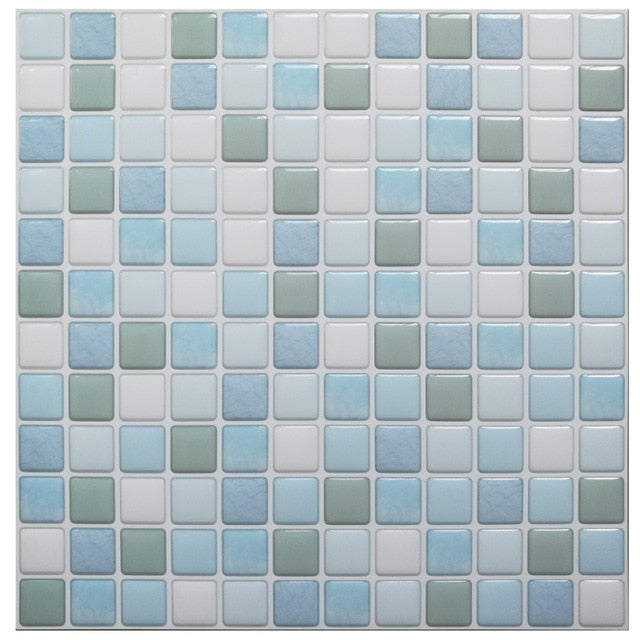 Mosaic Wall Tile Peel and Stick  Self adhesive Backsplash DIY Kitchen Bathroom Home Wall Sticker Vinyl 3D
