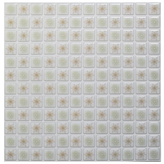 Mosaic Wall Tile Peel and Stick  Self adhesive Backsplash DIY Kitchen Bathroom Home Wall Sticker Vinyl 3D