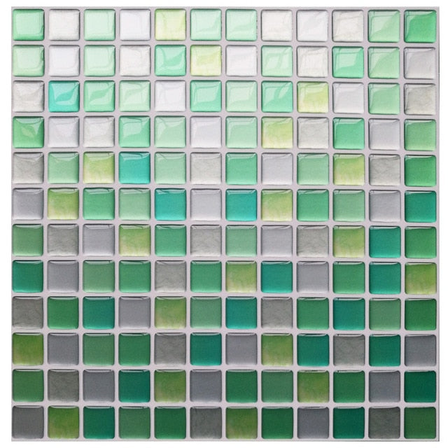 Mosaic Wall Tile Peel and Stick  Self adhesive Backsplash DIY Kitchen Bathroom Home Wall Sticker Vinyl 3D