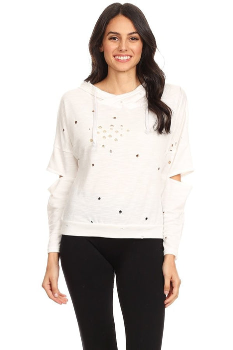 Women stylish cutout sweater