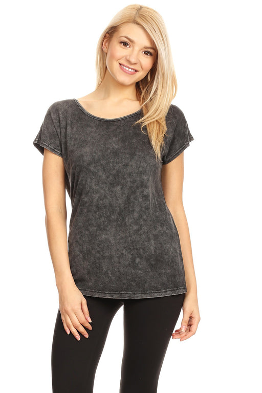 Women's Short Sleeve Tank Top With A V Cut