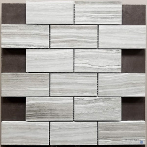 Serenity Dark Grey Matte Tru-Stone Mosaic Porcelain Tile (2"x4") $4.05 /sq.ft