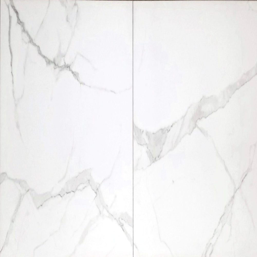24x24 Gray White Statuario WhitePolished Floor & Wall Porcelain Tile $3.35 /sq.ft